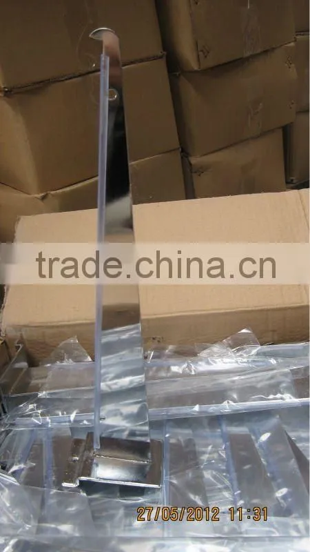 Chrome shelf bracket for wall slats