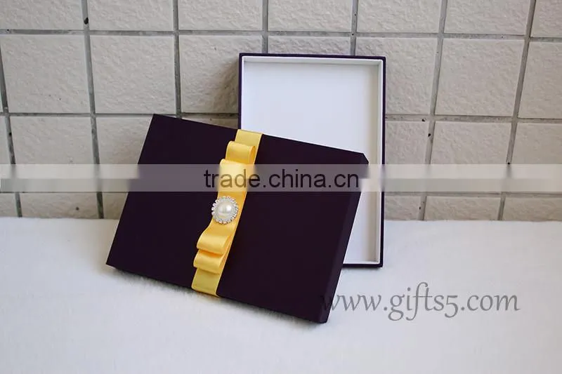 Luxury elegant purple wedding gift box wedding invitation box