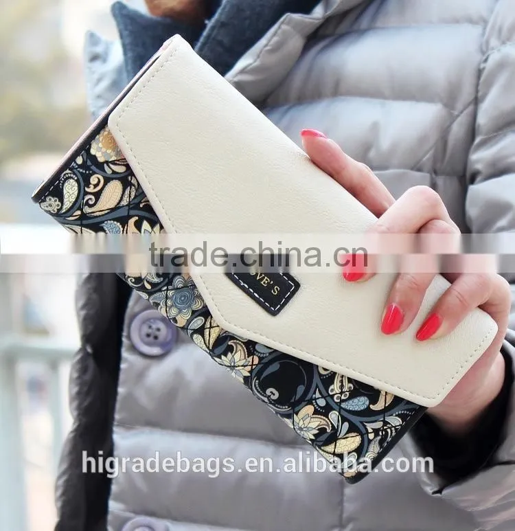 New Fashion Flower Women Wallet 5 Colors Floral Wallet Long Popular Portable Purse Delicate Casual Lady Cash Purse Wallets