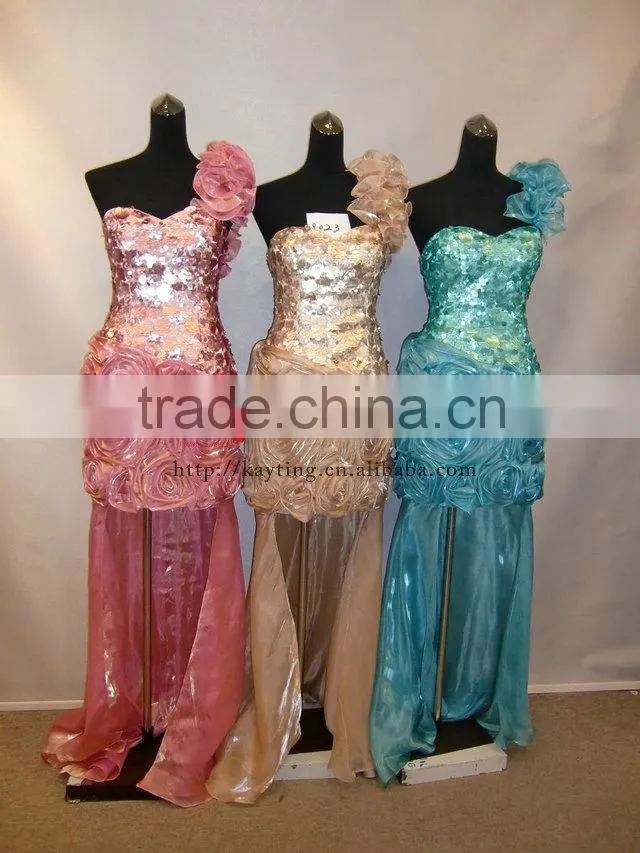 Elegant women party prom dress one shoulder detachable skirt wedding dresses