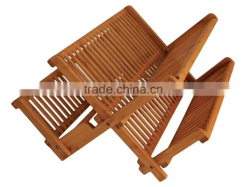 Beautiful and Durable Bamboo Collapsible Dish Rack
