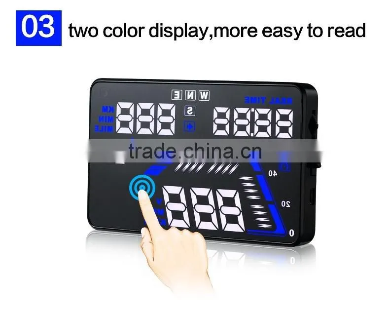 Q7 HUD 5.5 inch Car GPS Head Up Display Windscreen Projector Vehicle Speed Warning Fuel Consumption Car Driving Data Diagnosis