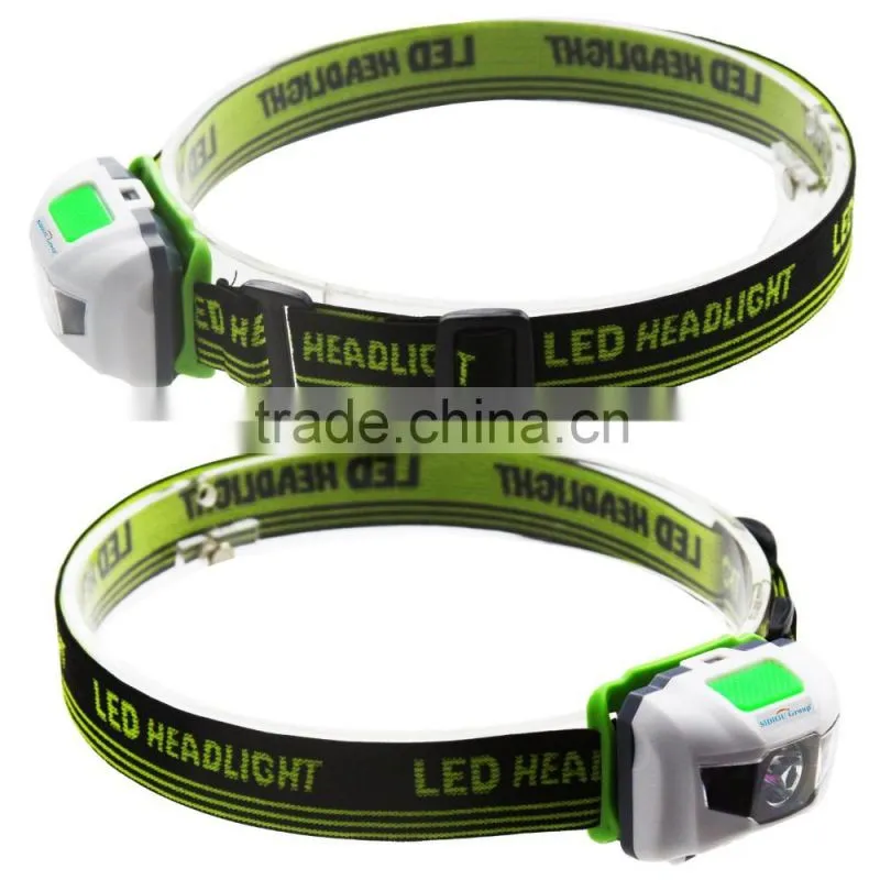 Mini 4 Mode Waterproof 200 Lumen R3 2 LED Flashlight Super Bright Headlight Headlamp Torch Lanterna with Headband
