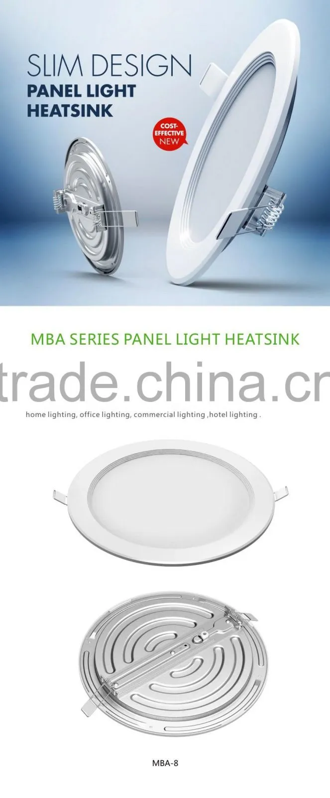 built-in driver round panel light led panel light