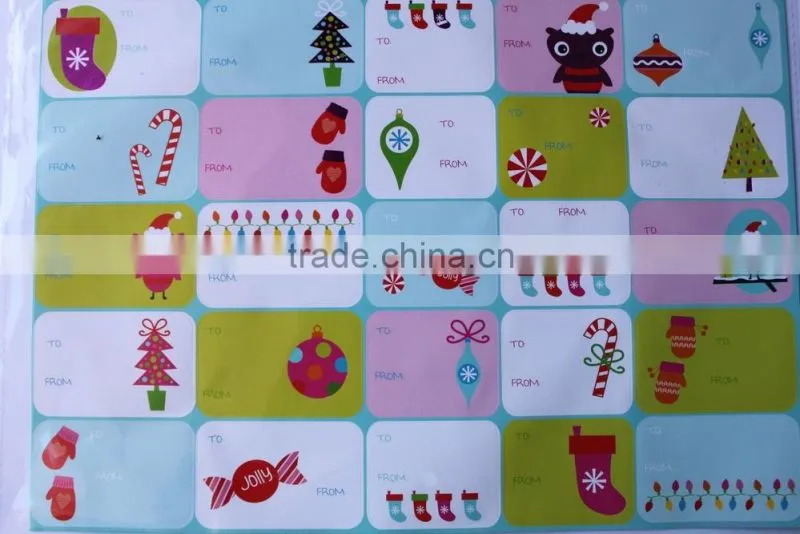 Merry Chirstmas funny adhesive kids cartoon stickers