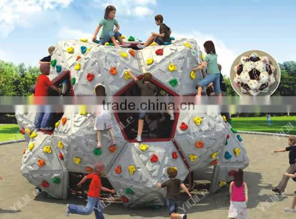 2015 Top-quality outdoor playground artificial climbing walls for kids