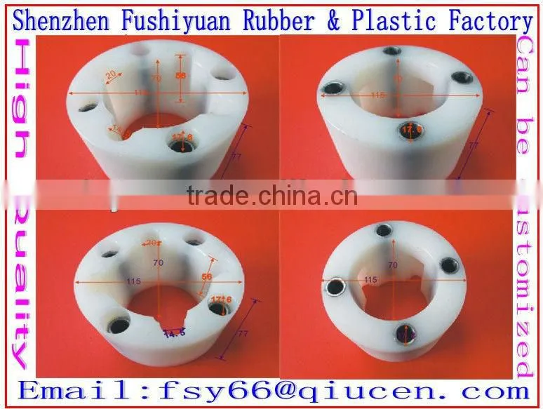 White Couplings complete PA6 Nylon bearing connectors plastic connector with 4 holes electrical plastic connector