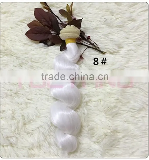 High Temperature Wire Fiber Curly Hair Weft for DIY BJD Doll Hair
