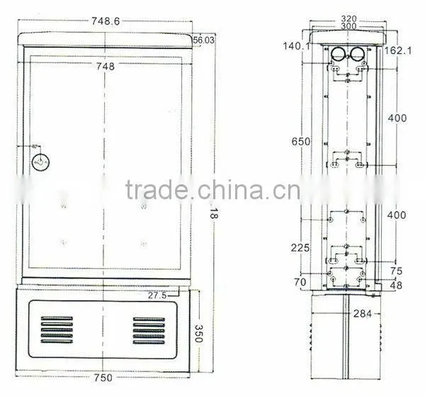 288 Core (1450x750x320) New waterproof structure SMC Cable Transfer Box