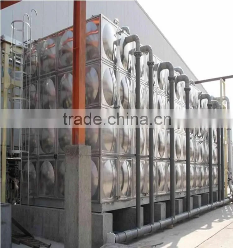 ISO standard stainless steel water pressure tank, square water tank, hot water storage tank