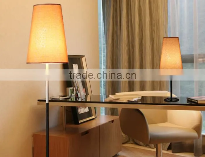 Hot Sale Classic Fabric Shade Table Light Simple Style Student Eye Protection Table Lamp And Floor Lamp set