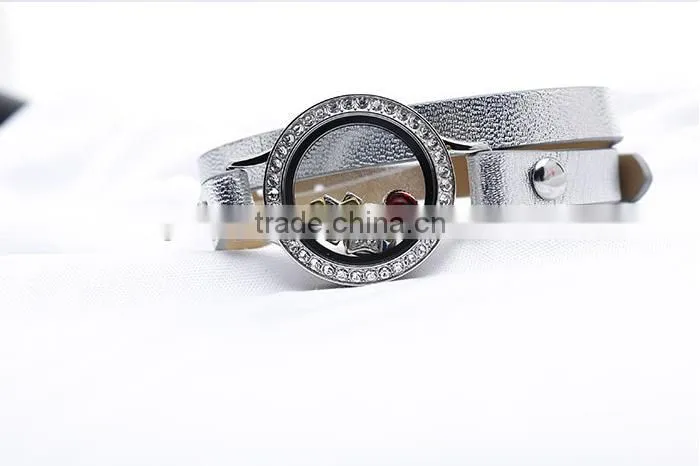 2016 Hot Sale Infinity Cheap Custom Diy Jewelry Locket Leather Bracelet