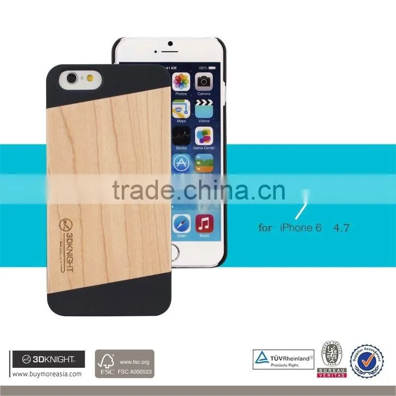 OEM Wood Factory Private Label Laser Engraving LOGO for i Phone 6 Cover, for iPhone 6s Plus Bamboo Wooden Bumper Cases Universal