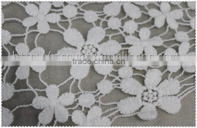 2016 new wholesale machine embroidery neckline 100% cotton crochet lace collar