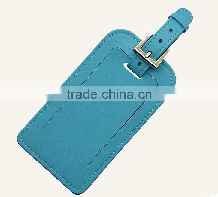 Promotional Fashion Custom PU leather travel personalized business travel leather luggage tags