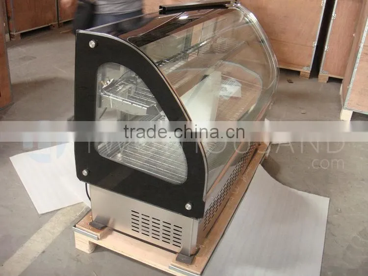 417 L 3 Shelf Design Glass Showcase With CE Approve