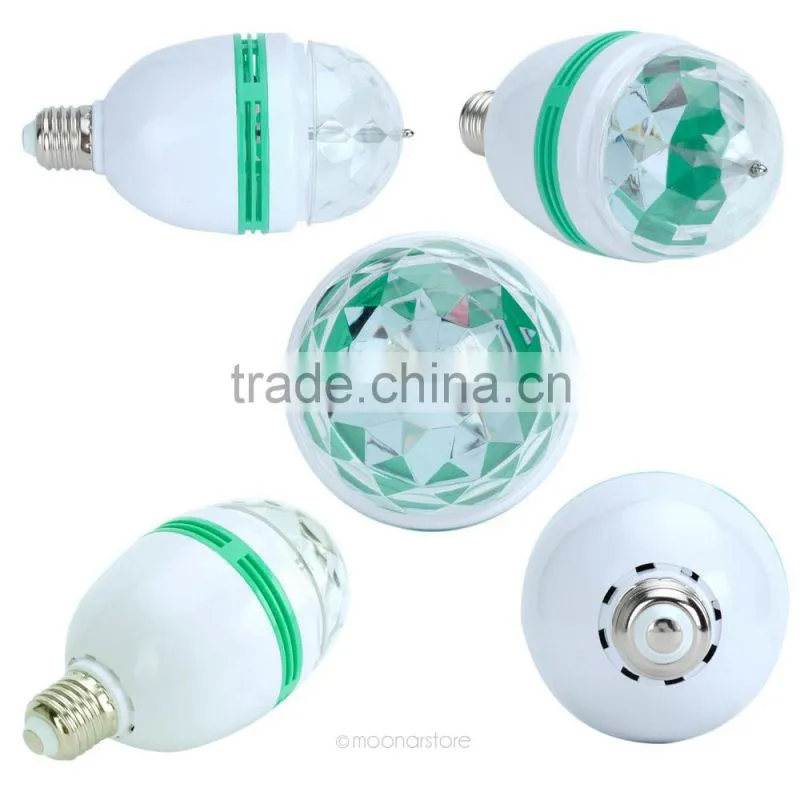 E27 RGB Crystal Ball Stage Lights Led Rotating Lamp For Party Disco DJ Bar