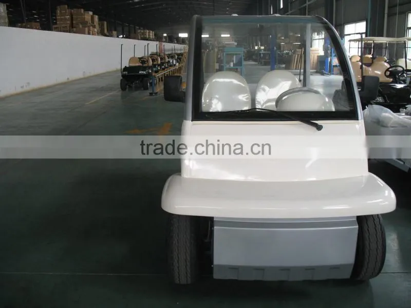 2 seater electric buggy with a rear cargo box