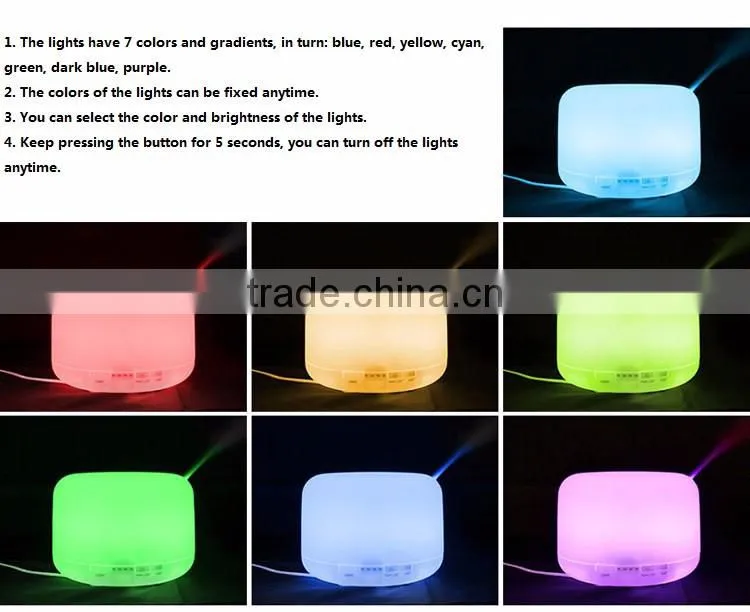 300ML Portable LED Light Essential Oil Ultrasonic Air Humidifier Electric Aroma Mist Diffuser