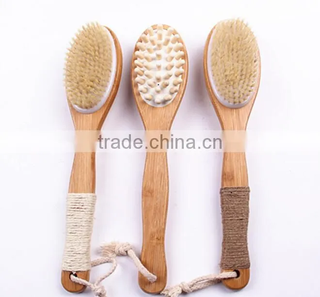 Top-quality eco-friendly bamboo handle bath body brush