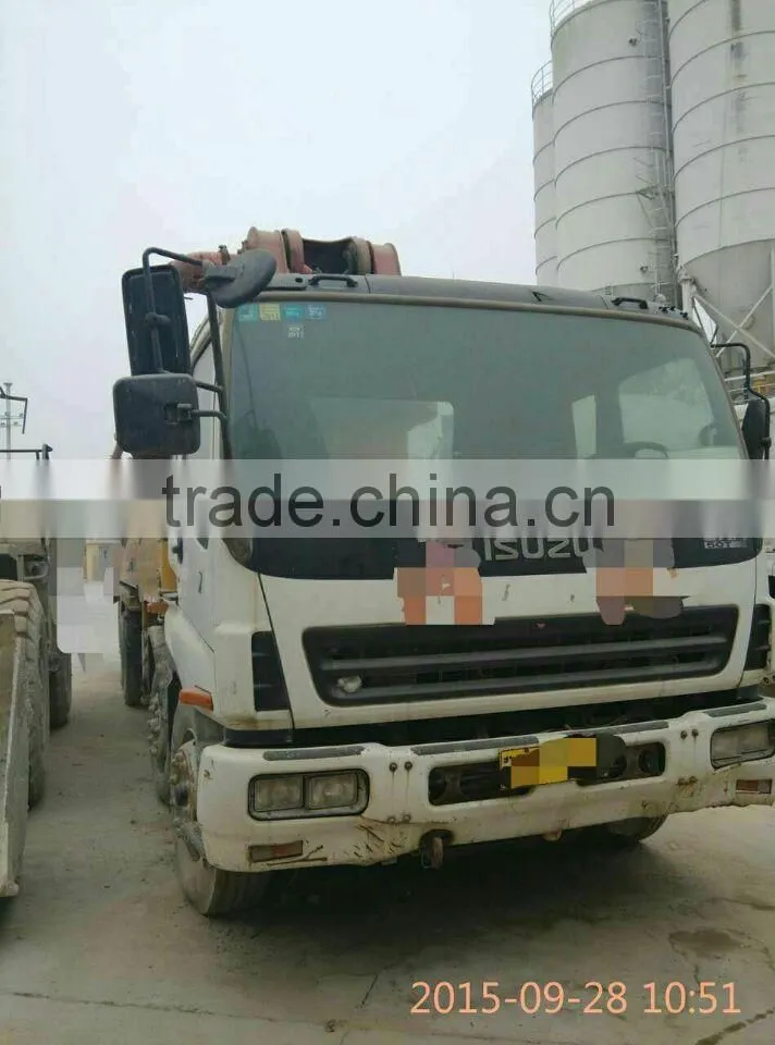 used SANY ISUZU concrete pump 46m used concrete boom pump truck