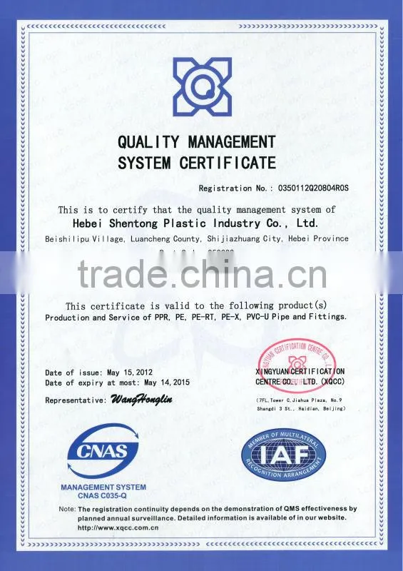25mm Water Plumbing PPR Pipe and Fittings with high quality and competitive price