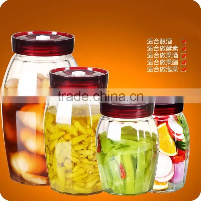 1.2l 1.8l 2.4l large fermentation juice wine storage glass bottle glass jar