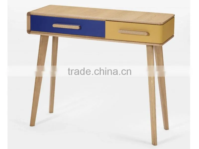 Factory Supply Home Use English Oak Wood Veneer Console Table For Sale