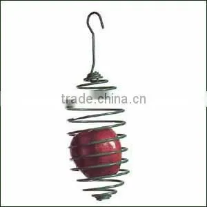 HOT SELLING ROUND BIRD FEEDER, SPIRA DESIGN WITH HANGING HOOK, GREEN COLOR