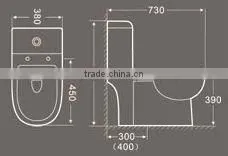 Sanitary ware one piece toilet