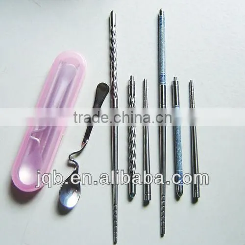 Portable takeaway travel cutlery set with plastick box packing