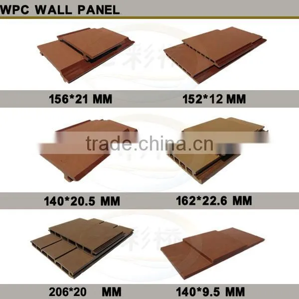 2014 popular wood plastic compoaite exterior wall panel, waterproof wpc wall panel, low price wpc wall cladding