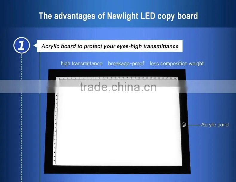 Ajustable brightness LED Tracing Copy Board /LED neon maker drawing copy board/ LED copy board