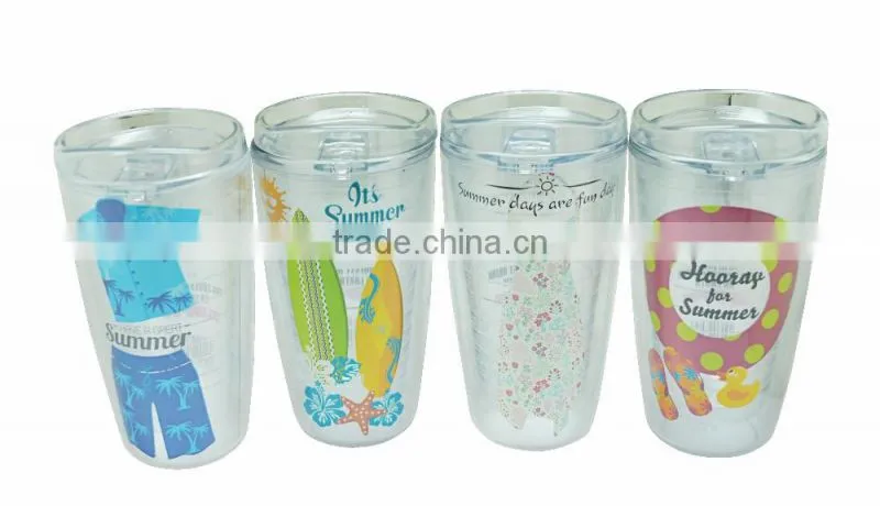 PS double wall walking mug 2017 new promotion Item