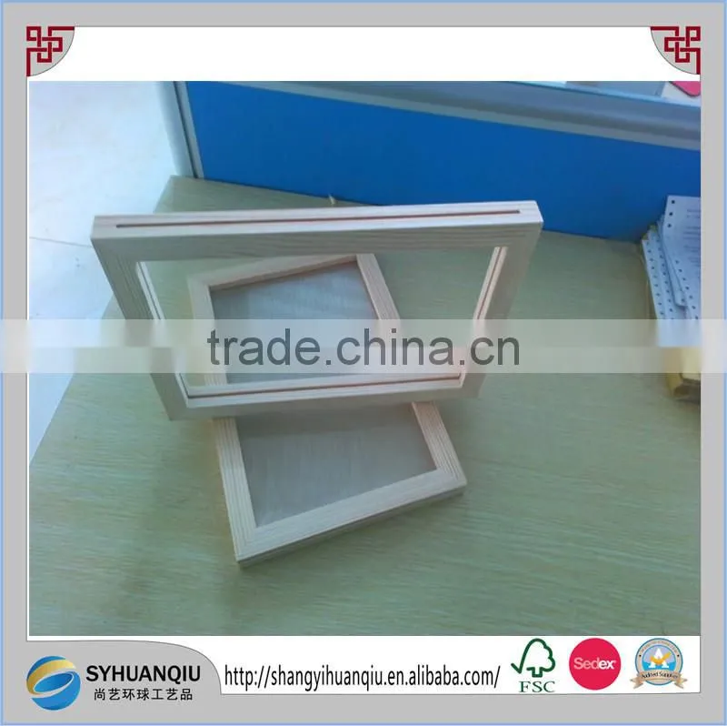 Cusom lot of 3 top open mitred corner 20mm natural pine wooden photo frame