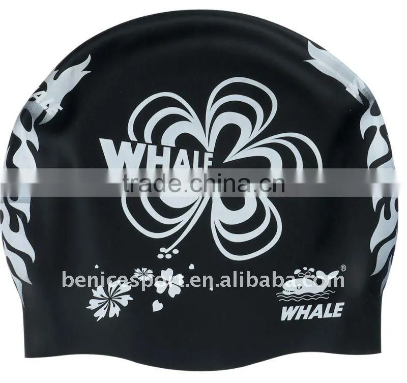 logo swim caps,adult funny swim cap,printing silicone swim cap