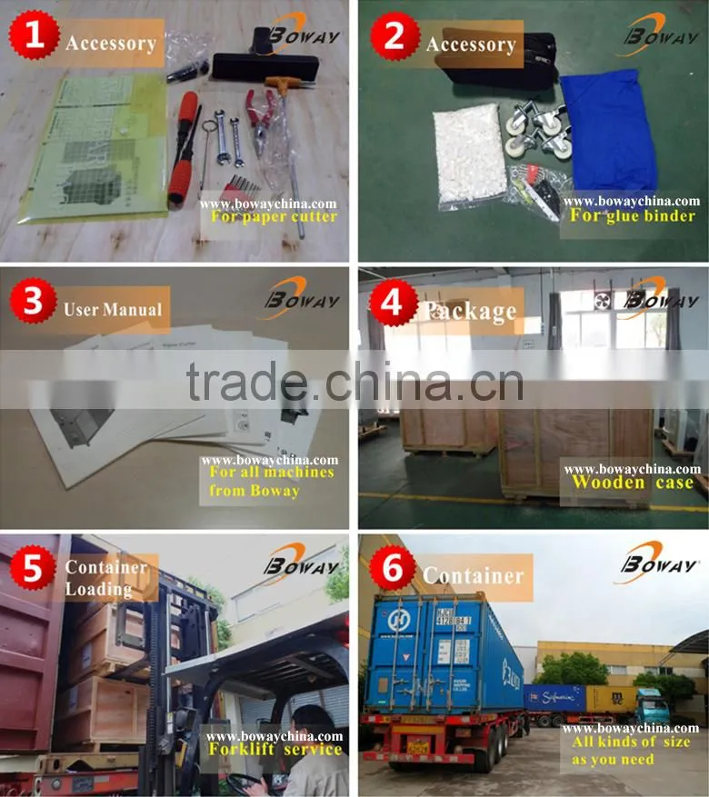 20 year manufacturer Boway New 976V7 perfect glue auto clmaping book printing plant bind machine