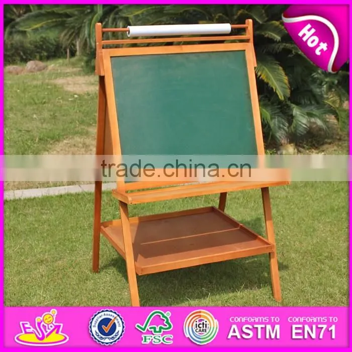 Best sale double-sided drawing board wooden learning toys for toddlers W12B102-S