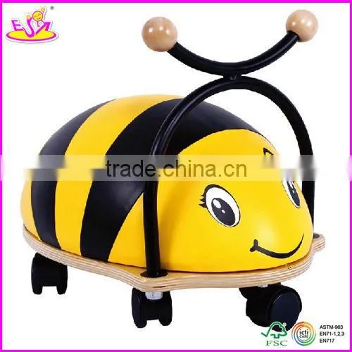 Comfortable Safe Wooden tricycle for kids,High Quality Solid Wood Toy Kids Wooden Tricycle for Sale W16A020