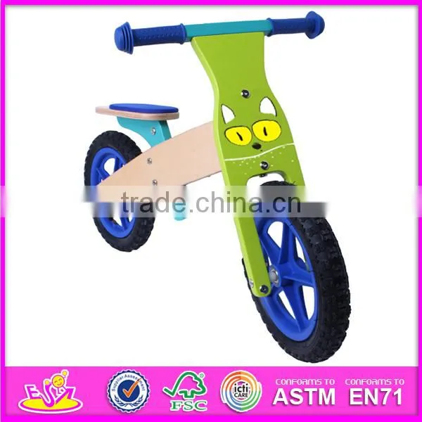 2015 hot sale kids wooden bicycle,popular wooden balance bicycle,new fashion kids bicycle WJ276391-F1