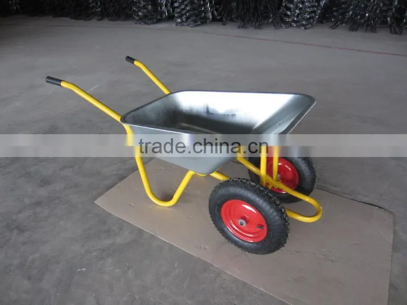 double wheel WB5009M galvanized wheel barrow