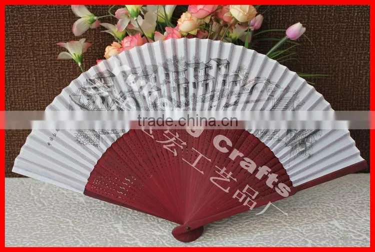 New design fabric foldable fan for advertising