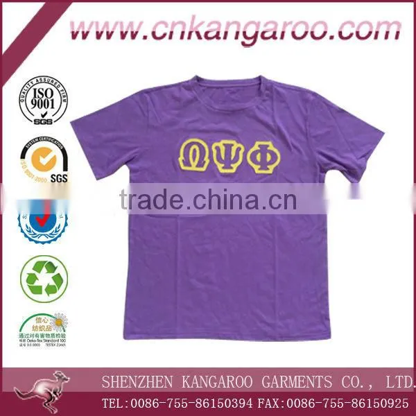 3D patches embroidery Greek symbol sports jersey knitted wear o neck Tshirts manufacturer in China