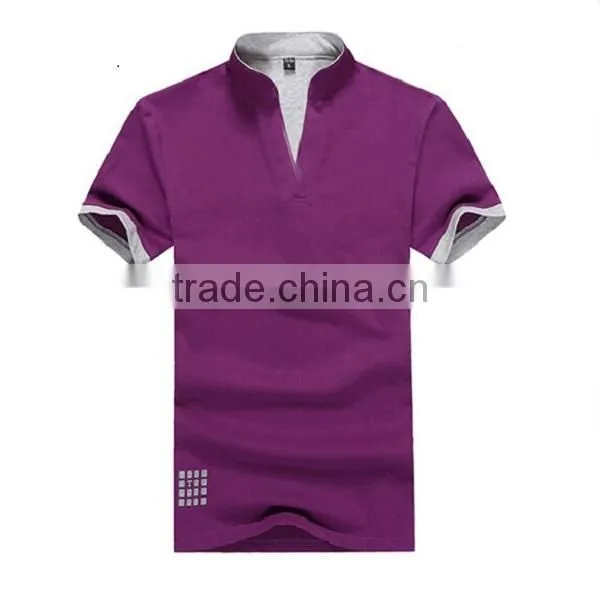 V-neck polo shirt double mercerized cotton polo shirt,polo t-shirt,brand men polo