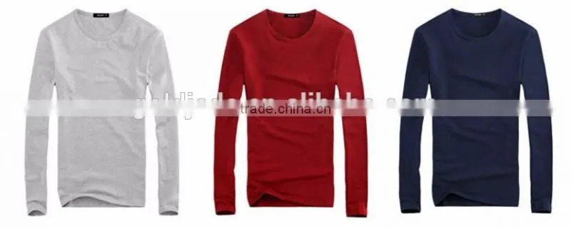 Customized manufactorying 100% cotton long-sleeve T shirt for man