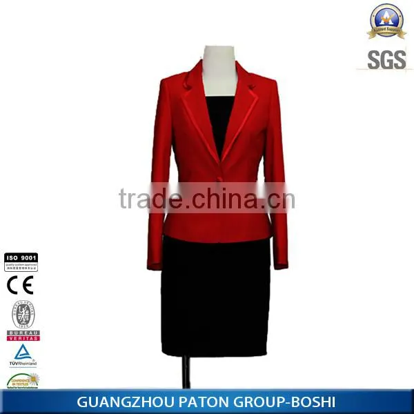 Guangzhou Factory OEM type Top And Skirt Women Suit Ladies Blazer Suit