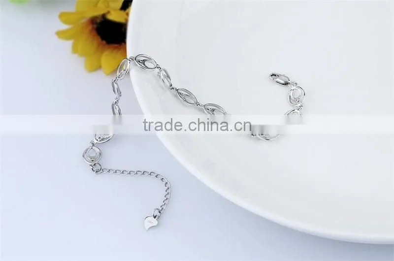 New design 925 sterling silver hook-ups bracelet for women