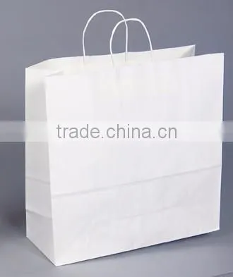 Kraft Paper Bag with logo printed and paper twisted handles