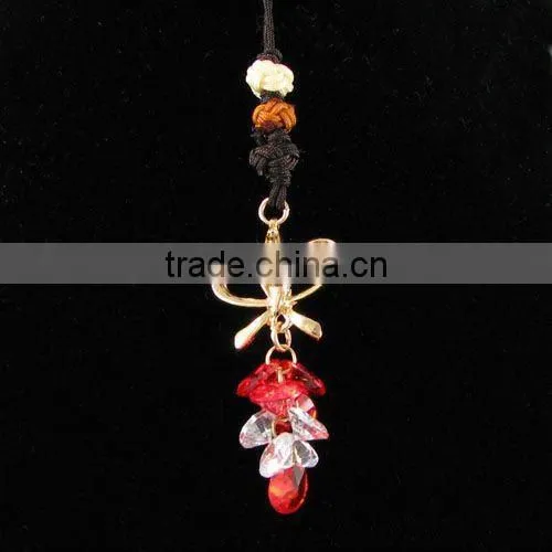 fashion butterfly mobile charm, high quality crystal mobile accessories