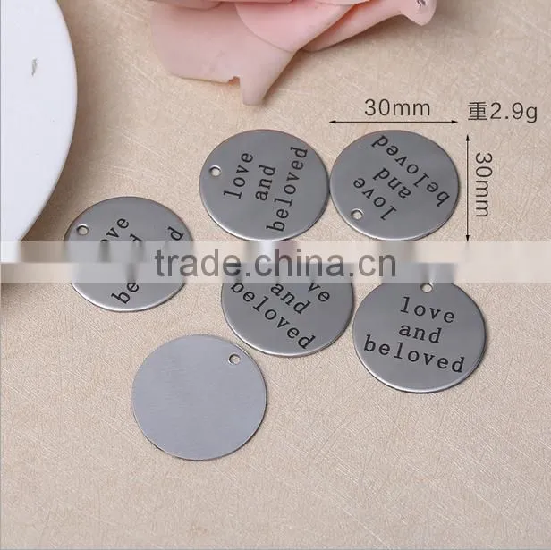 High quality stainless steel elephant charm tags diy animal steel charm tags for jewelry parts 2016